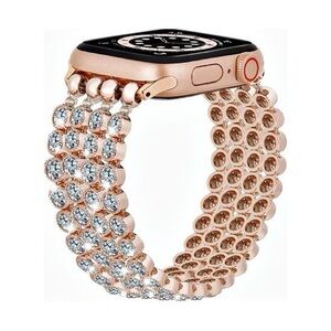 BRAND NEW WITH TAGS Rhinestone Beaded Apple Watch Band – Silver or Gold